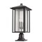 Z-Lite Aspen 3 Light Outdoor Pier Mounted Fixture, Black And Clear Seedy 554PHXLR-533PM-BK - alternate 3
